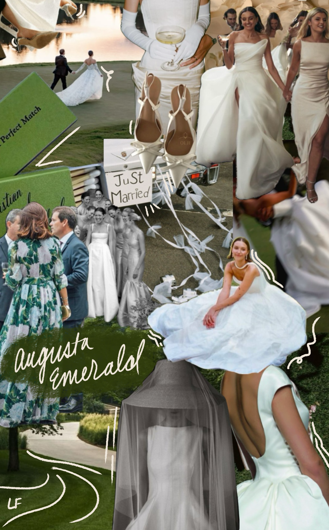 Classic Glamour Wedding Invitation Template Canva - 'Augusta Emerald' Pack