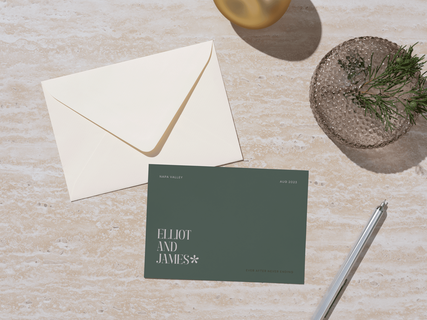Playful Modern Wedding Invitation Template Canva A7 - 'Remy' Pack