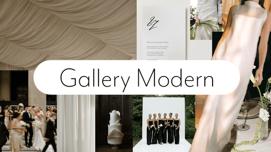 Modern Gallery Wedding Style: Announcing Your Day with Minimalist Elegance