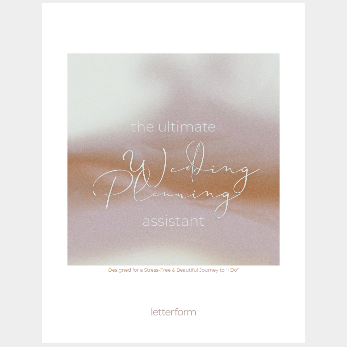 A view of the front page of the wedding planner assistant PDF
