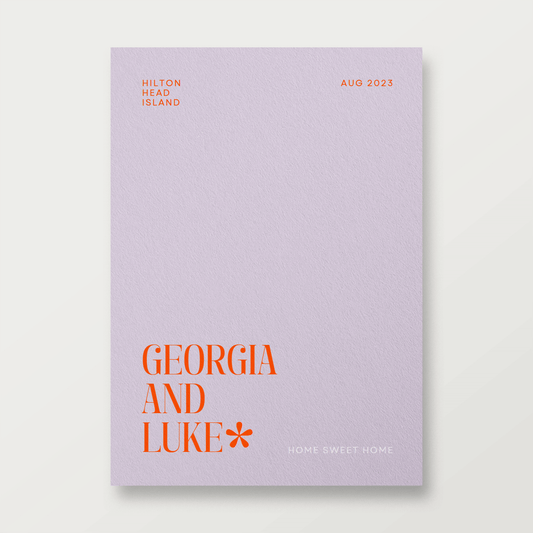 Playful modern vertical A7 wedding invitation template Canva 'Remy' design