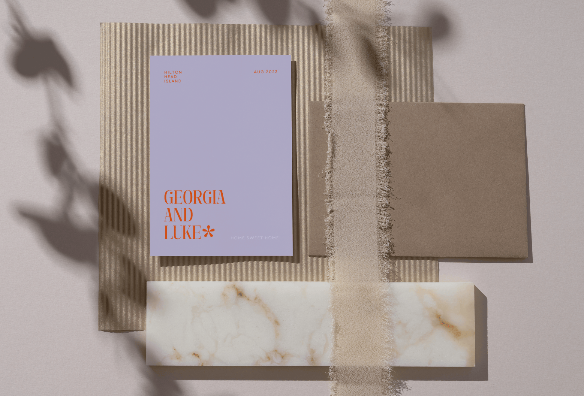 Playful modern vertical A7 wedding invitation template Canva 'Remy' design